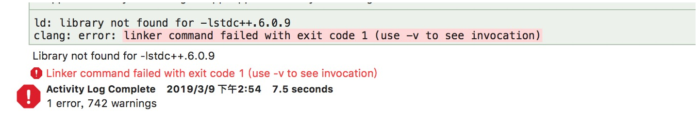 clang error
